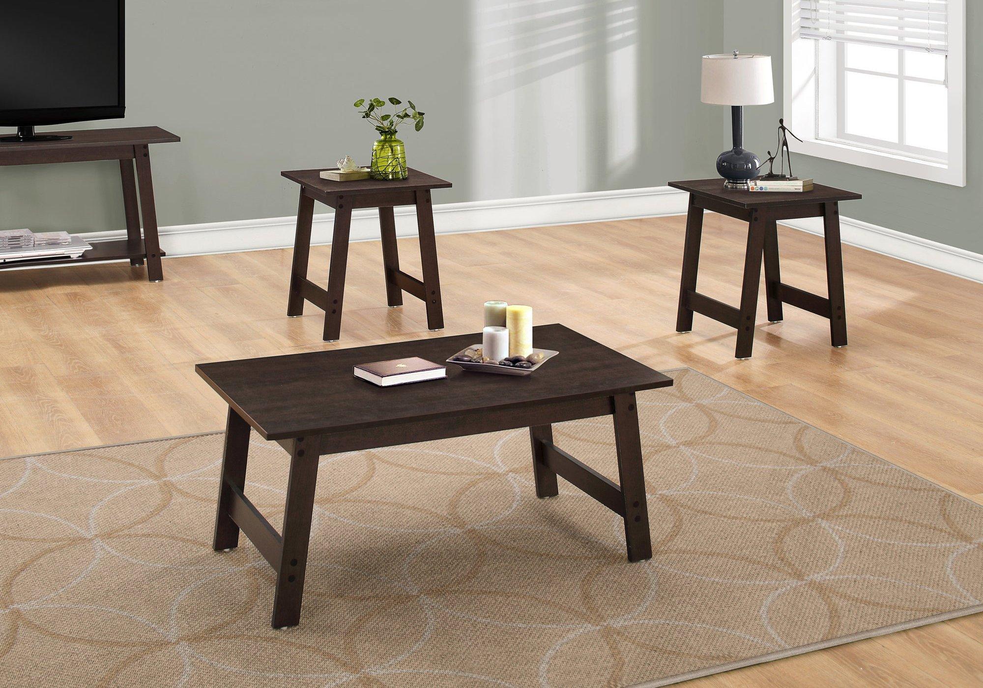 Rent to Own Monarch Specialties 3 Piece Coffee & End Table Set at
